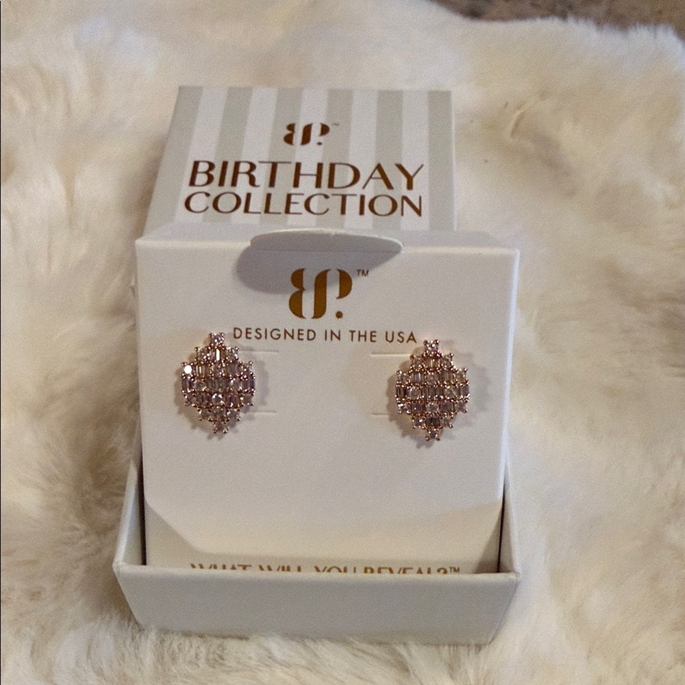 Birthday Collection Rose Gold Earrings